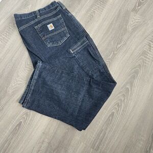 Carhartt‎ FR Flame Resistant Size 46x30 Men's Relaxed Dark Blue Jeans New